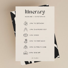 エレガントで大胆な花のウェディングタイムライン