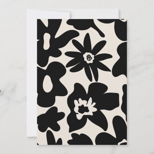 エレガントで大胆な花のウェディングタイムライン (裏面)