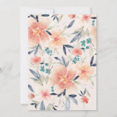 エレガントで大胆な花の秋のボヘミアンスイート16 招待状 (裏面)