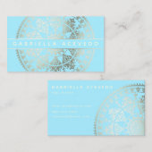 エレガントで太陽のな曼荼羅の名刺-カスタムな色 名刺 (正面/裏面)