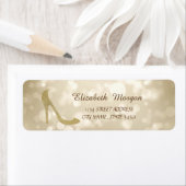 エレガントで女らしいスタイリッシュなボケ、グリッター ヒール アドレス ラベル (インサイチュ)