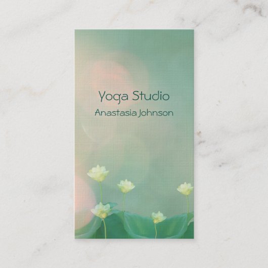 エレガントで平和で穏やかなはす柔らかく芸術的な健康 予約カード (正面)