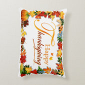 エレガントで幸せな感謝祭の挨拶 アクセントクッション (裏面(縦))