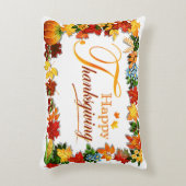 エレガントで幸せな感謝祭の挨拶 アクセントクッション (正面(垂直))