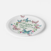 エレガントで幸せな母の日の花の紙皿 ペーパープレート (アングル)