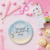 エレガントで幸せな母の日の花の紙皿 ペーパープレート (パーティー)