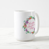 エレガントで幸せな母の日の花柄|のクラシックなマグ コーヒーマグカップ (正面右)