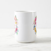 エレガントで幸せな母の日の花柄|のクラシックなマグ コーヒーマグカップ (中央)