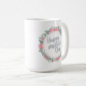 エレガントで幸せな母の日の花柄|のクラシックなマグ コーヒーマグカップ (正面右)