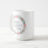 エレガントで幸せな母の日の花柄|のクラシックなマグ コーヒーマグカップ (正面左)