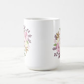 エレガントで幸せな母の日の花柄|のクラシックなマグ コーヒーマグカップ (中央)
