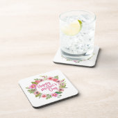 エレガントで幸せな母の日の花柄|のコースター コースター (右側)