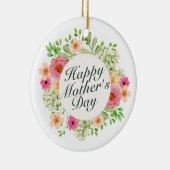 エレガントで幸せな母の日花フレーム|のオーナメント セラミックオーナメント (右)
