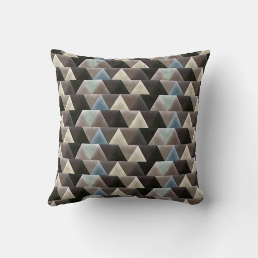 エレガントで幾何学的な茶色がかった鋼色ののどのビロード クッション (裏面)