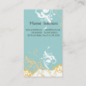 エレガントで微妙で芸術的な花のパステル調の青いワスレグサ 名刺 (裏面)