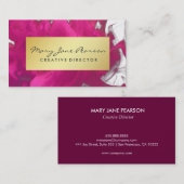 エレガントで抽象的で赤い水彩画ブラシストローク 名刺 (正面/裏面)