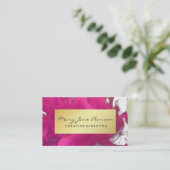 エレガントで抽象的で赤い水彩画ブラシストローク 名刺 (スタンド正面)