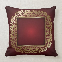 エレガントで抽象的なワインおよび金ゴールド クッション