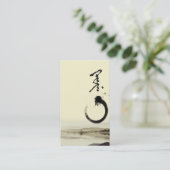 エレガントで抽象的な中国様式の名刺の臨時雇用者 名刺 (スタンド正面)