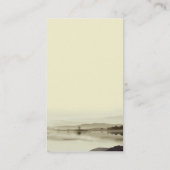 エレガントで抽象的な中国様式の名刺の臨時雇用者 名刺 (裏面)