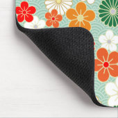 エレガントで日本のな花パターンマウスパッド マウスパッド (コーナー)