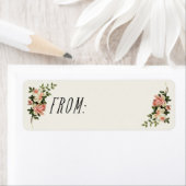 エレガントで旧式なクリームはラベルから上がりました ラベル (インサイチュ)