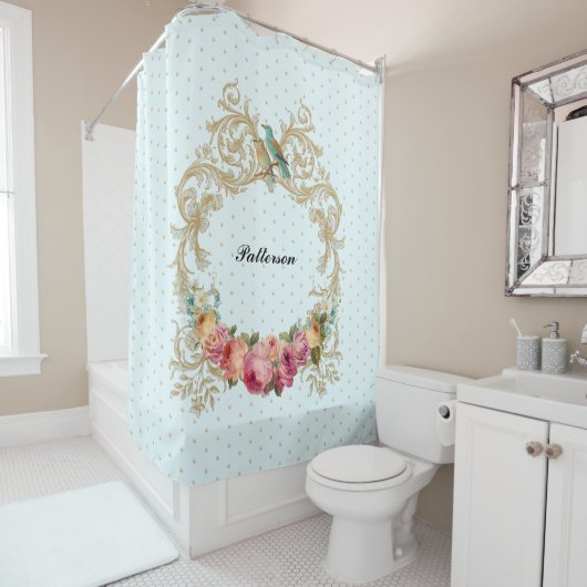 エレガントで旧式なフランス人のスタイルのシャワー・カーテン シャワーカーテン (インサイチュ)