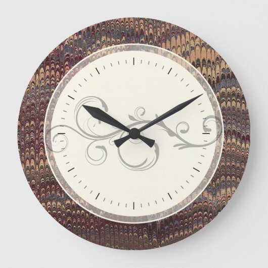 エレガントで旧式な大理石のヴィンテージのビクトリア時代の人の時計 ラージ壁時計 (正面)