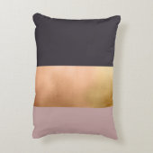 エレガントで明るいばら色の金ゴールドのピンク灰色色のブロック アクセントクッション (裏面(縦))