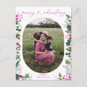 エレガントで明るいクリスマスの写真 シーズンポストカード (正面)