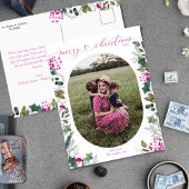 エレガントで明るいクリスマスの写真 シーズンポストカード