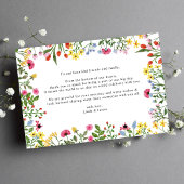 エレガントで明るいワイルドフラワー ウェディング サンクスカード 招待状