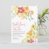エレガントで明るい花 | おしゃれなブライダルシャワー 招待状 (スタンド正面)