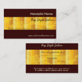 エレガントで明白なサロンの美容師の金ゴールド 予約カード (正面/裏面)