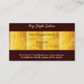 エレガントで明白なサロンの美容師の金ゴールド 予約カード (裏面)