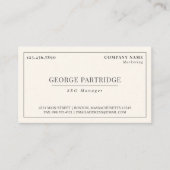 エレガントで明白なプロフェッショナル 名刺 (正面)