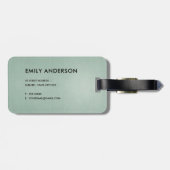 エレガントで柔らかい水の青い真珠の銀の金ゴールドのストリップ ラゲッジタグ (裏面横)