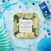 エレガントで植物学的な結婚式の招待状 ペーパープレート (パーティー)