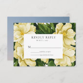 エレガントで植物学的な結婚式の招待状 出欠カード (正面/裏面)