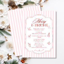 エレガントで楽しいクリスマスパーティ 招待状