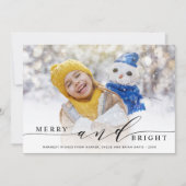 エレガントで楽しいクリスマス写真 シーズンカード (正面)