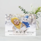 エレガントで楽しいクリスマス写真 シーズンカード (スタンド正面)