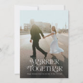 エレガントで楽しい特別な家族または新婚夫婦のためのホリデー シーズンカード (正面)