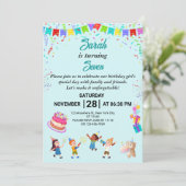 エレガントで楽しい誕生日パーティーの招待状 招待状 (スタンド正面)