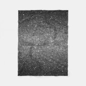 エレガントで模造ので黒いグリッター フリースブランケット (正面)