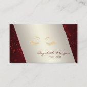 エレガントで洗練されたモダンなぼかし効果のまつげ 名刺 (正面)