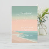 エレガントで洗練された目的地 招待状 (スタンド正面)