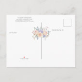 エレガントで洗練された花のウェディング・セーブ・ザ・デート 案内ポストカード (裏面)