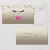 エレガントで洗練された , コンフェッティ, 唇, まつげ 名刺 (正面/裏面)