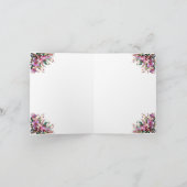 エレガントで活気のある蘭の花の結婚式 招待状 (内部)